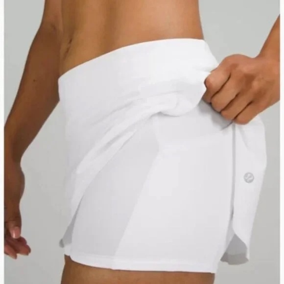 Lululemon Playoff Pleats Tennis Skort White 45594 - Picture 4 of 16